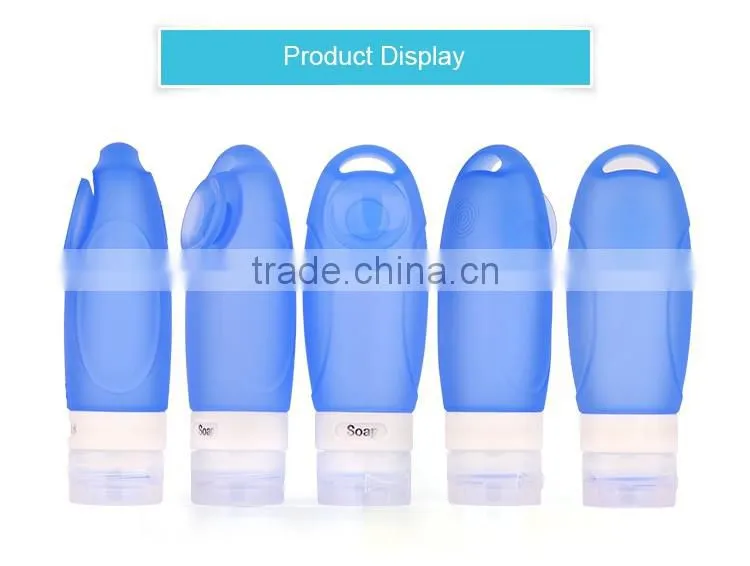 Largr sucker refillable lotion silicone bottle