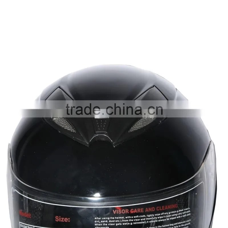 DOT Gloss Black Street Sport Bike Full Face VISOR Motorcycle Adult Helmet M L XL