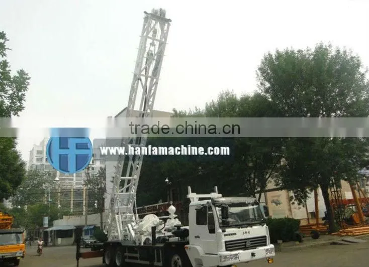 big diameter drilling machines HFT350B truck water well drilling rig machine with Strong compressor force