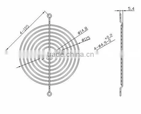 120cm fan cover, metal cover for cooling fan