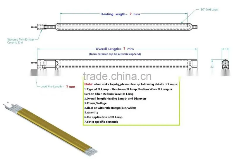 quartz halogen oven heating element,timber dryer infrared heating lamp