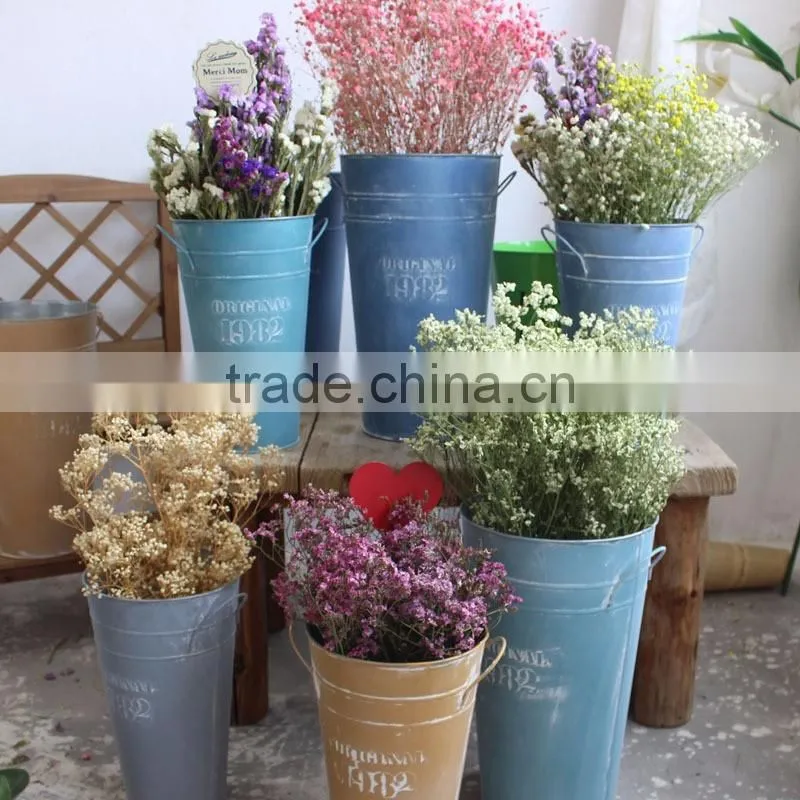 guangxi display flower bucket home & garden metal hanging vases