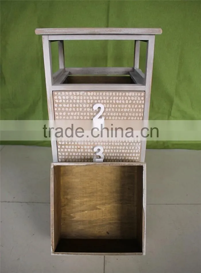 Unfinished solid bright white color wooden furniture for 4 hole