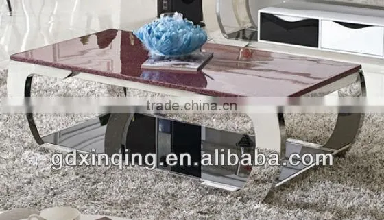 glass top sofa coffee table -C356
