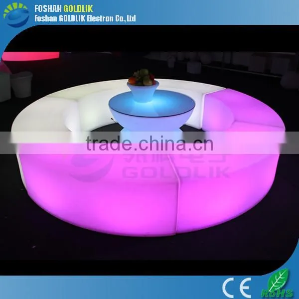 Modern led light up outdoor furniture for party & exhibition GKT-050DK