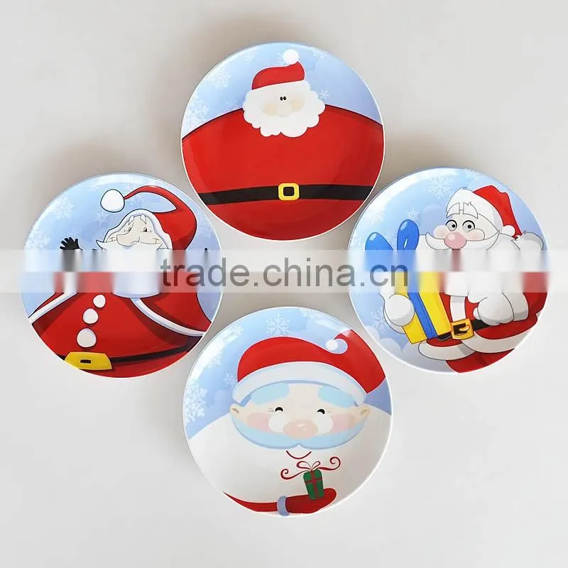 all kinds size ceramic round plate with decal printing pizza plates