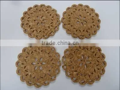 Hot Sale Flower Shape Home Cork Table Mat
