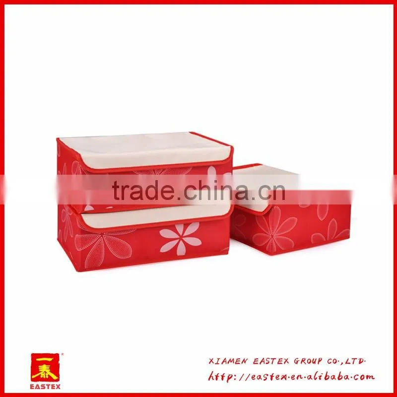 High quality oxford cloth socks/bra/briefs storage Box 3 pcs a set