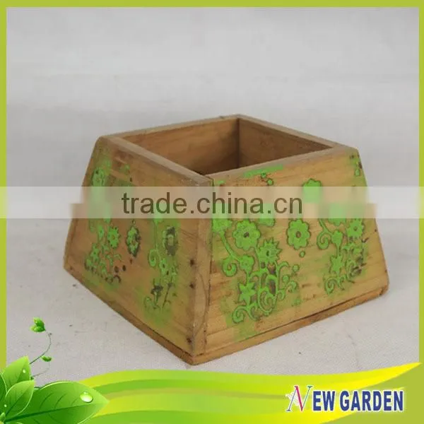 Hand Carved High Quality Promotional Decoration Antique Wooden Vases