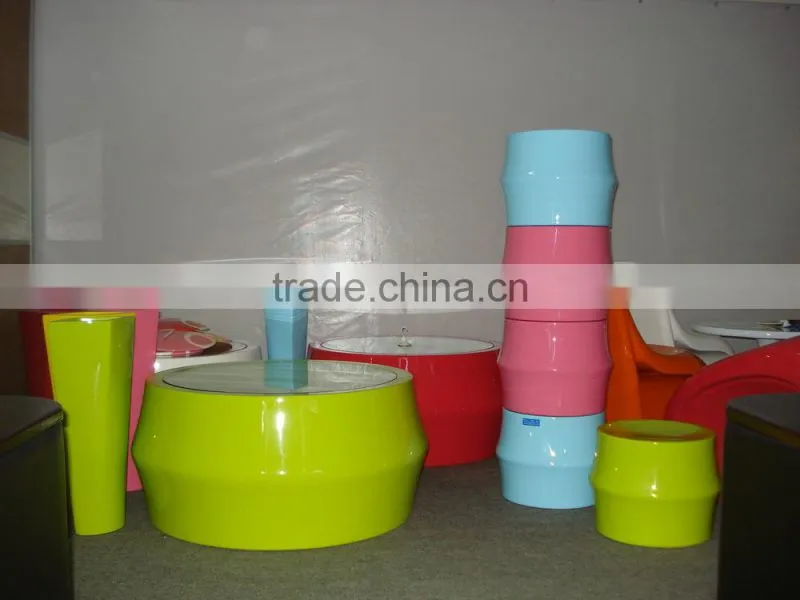 Modern Fiberglass Bamboo Table
