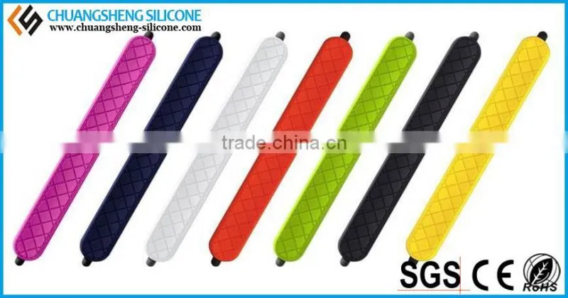 Silicone slap band with touch pen for digital phone