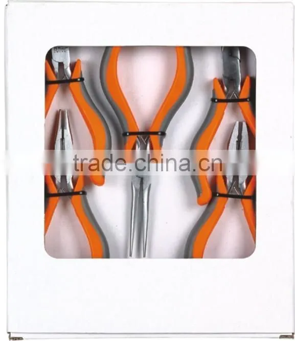 5PCS pliers set(5" long nose pliers/6"diagonal pliers/6"combination pliers/6"long nose pliers/6"water pump pliers)