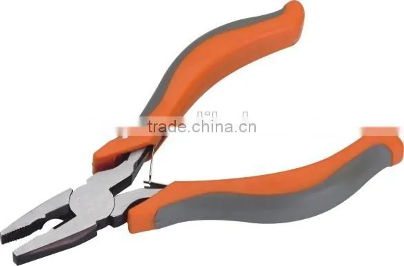 European type double color PVC dipped handle mini flat nose pliers