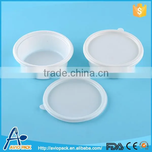 Charming quality white eco friendly plastic compartment tray with lid