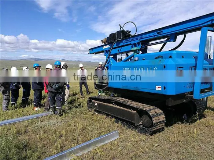 Solar post ramming piling machine for solar power plant project