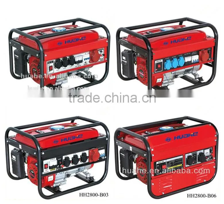 2500w gasoline generator 220v 380v,6.5hp gasoline generator set