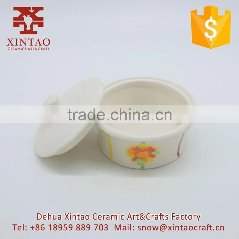 DEHUA Glazed Chinese Style Hand-painted Ceramic Jewelry Boxes