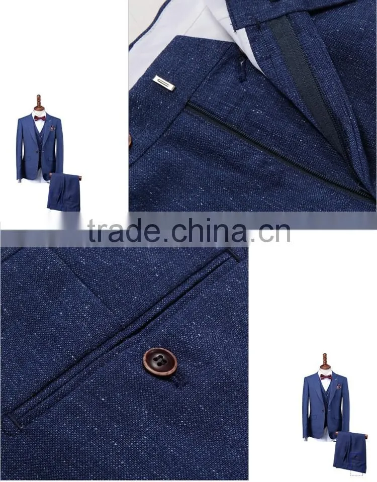 2016 latest design blue suit pant coat pant coat design men wedding suits pictures