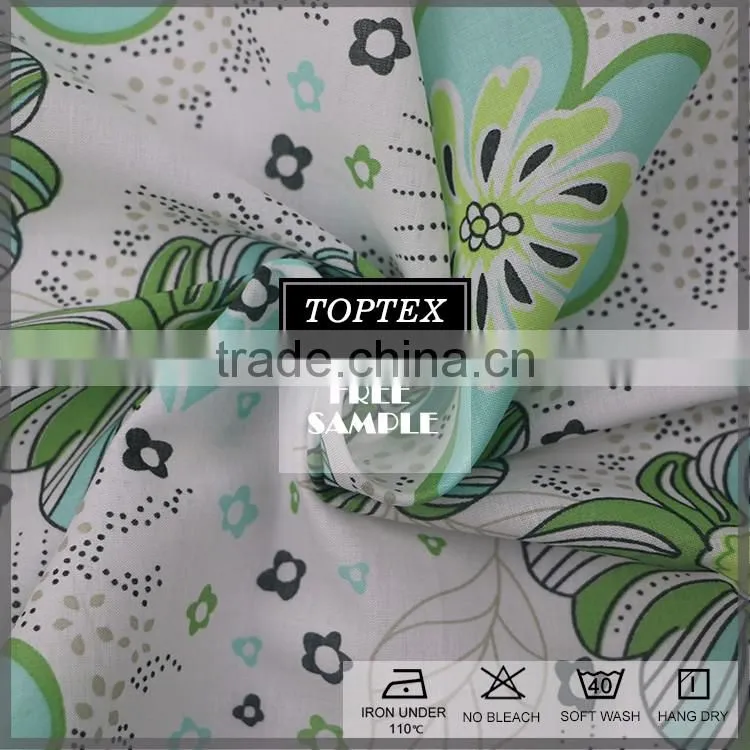custom pattern print plain weave 100% cotton printed voile fabric
