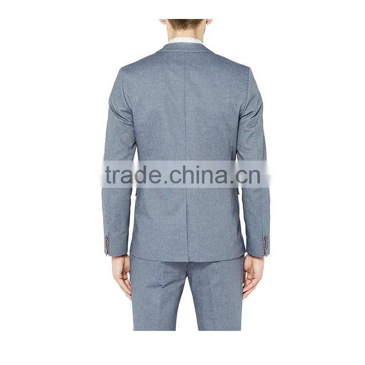New Design Cotton Polyester Slim Fit Man Business Suit