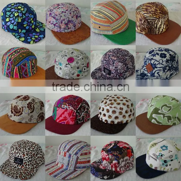 Belt strap print custom 5 panel camp hat