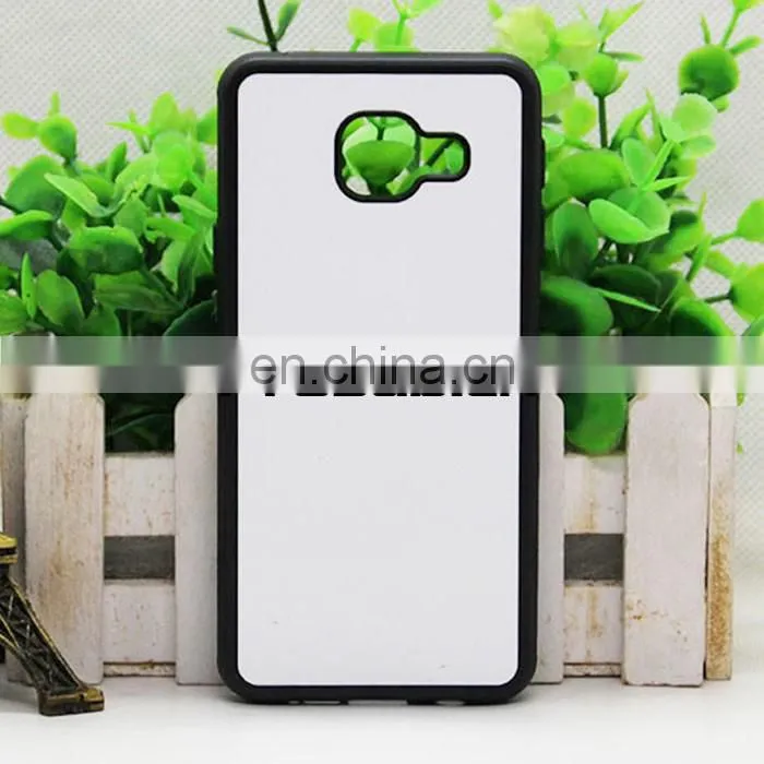 2d sublimation heat transfer PC +TPU silicon blank cell phone case with metal sheet for Prosub-Samsung A310/ A3-2016