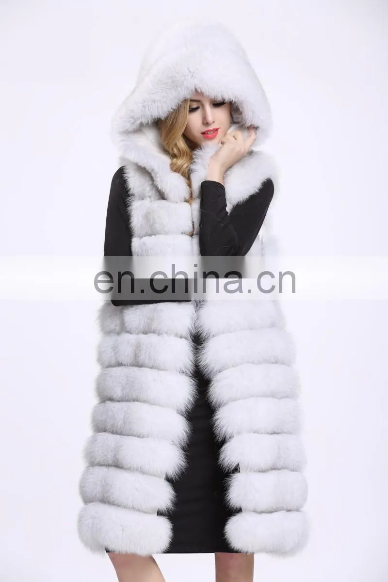 2016 The Latest Women Real Fur Vests Fox Fur Fashion Womens Vest Coat