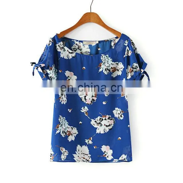 New style ladies high qualtiy shirt flower fashion blouse