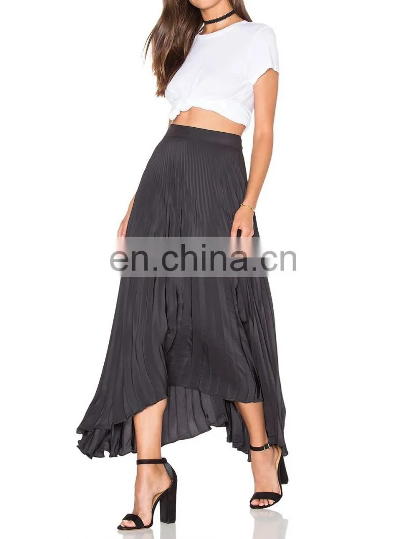 Hot sale pleated flare women skirt