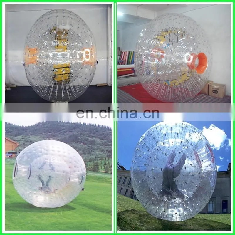 Running Fun CE PVC inflatable hamster zorb ball for adults, crazy rolling grass zorb balls for sale