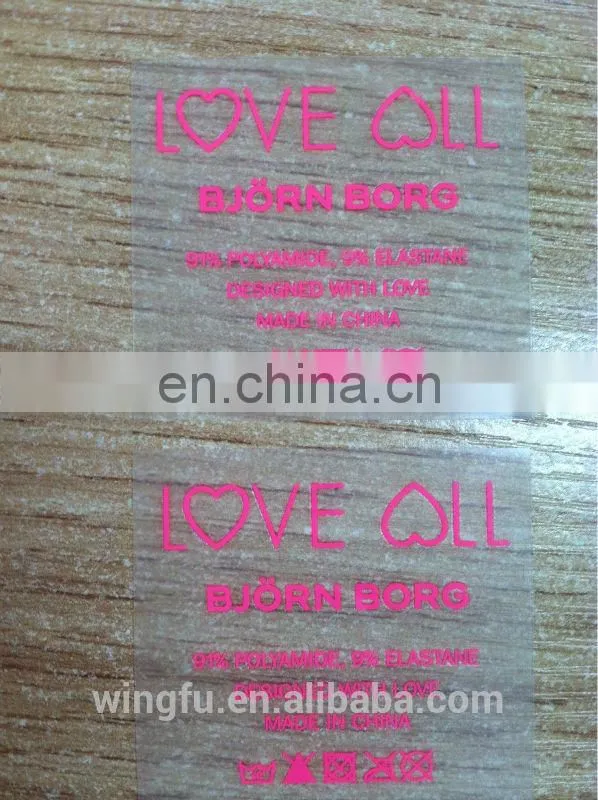 Wash label,water mark