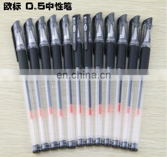 Gel Pens Black Ink 0.5mm Fine Point with Grip Roller Ball Pen 12 pack
