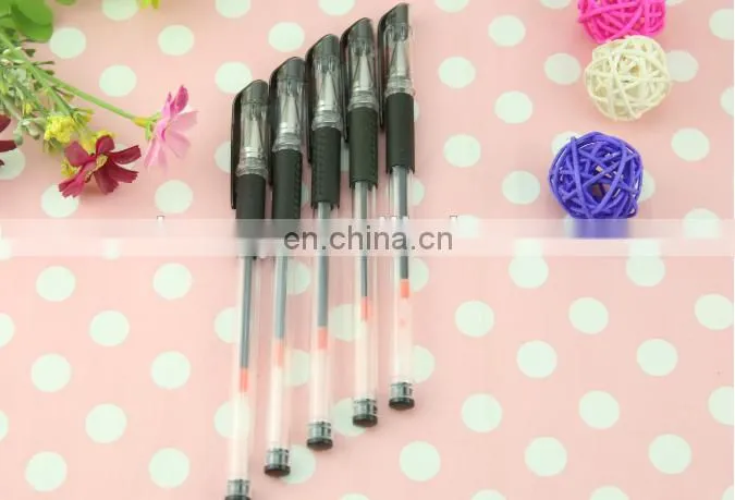 Gel Pens Black Ink 0.5mm Fine Point with Grip Roller Ball Pen 12 pack