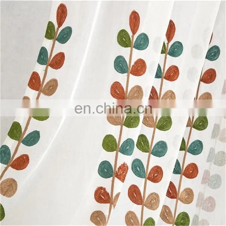 Professional china flower sheer window curtain 2015 with best quality and low price