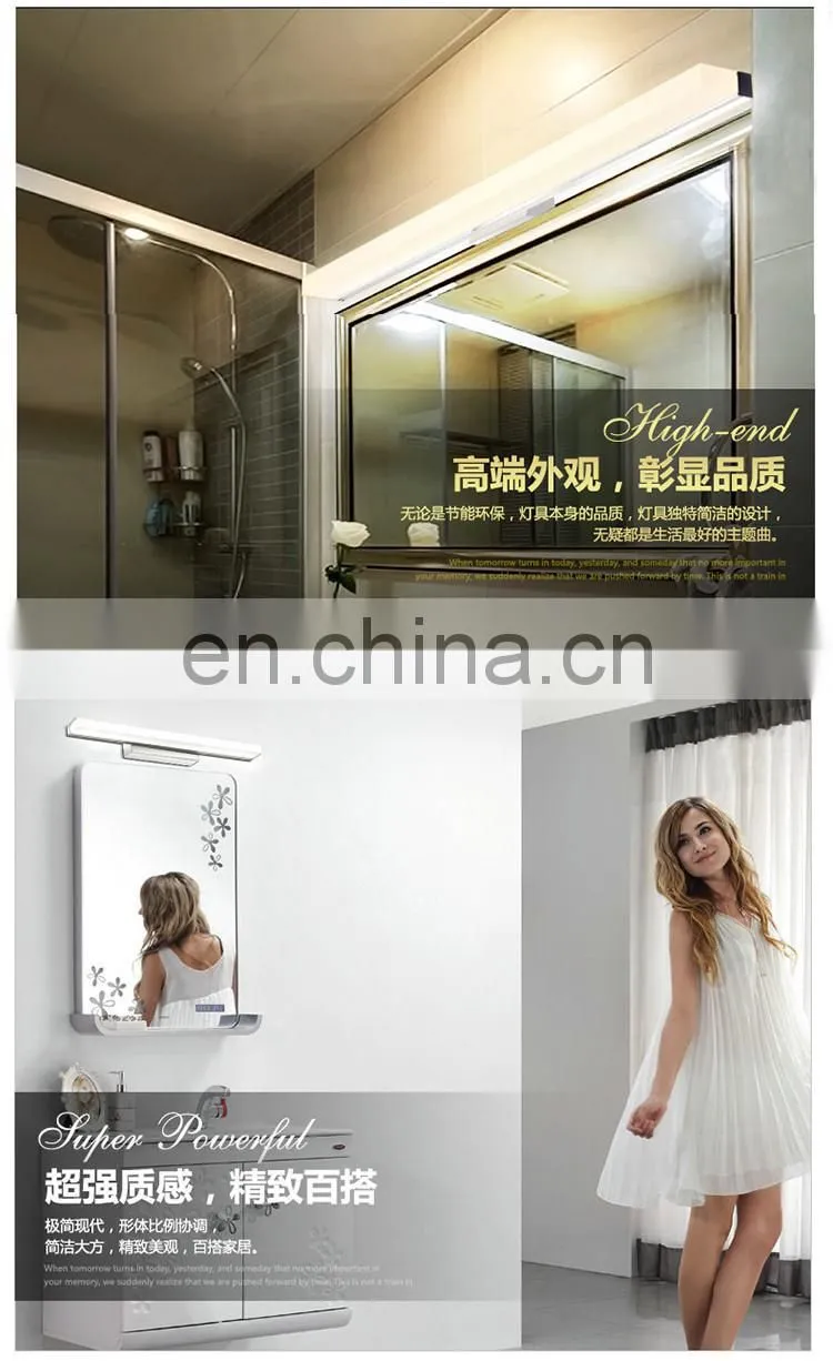 modern Mirror Light fashion hotel bathroom LED wall lamp stainless steel lights