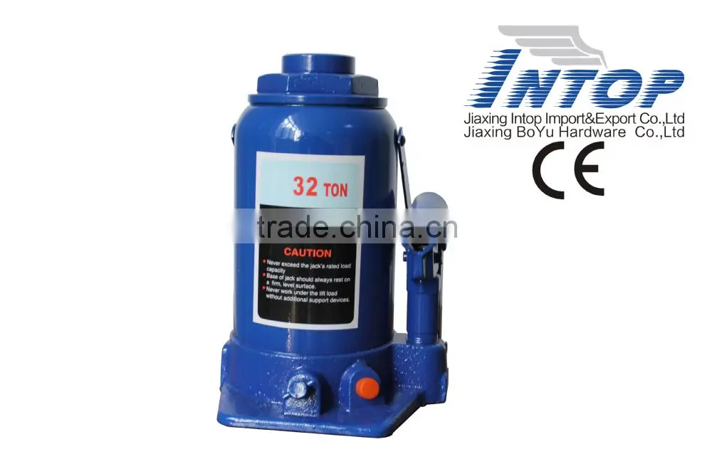 High quality good sell hydraulic bottle jack with safety valve 32T for car repairing