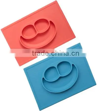 Alibaba China Silicone Mat Smile Shape Pet Food Mat Rubber Pet Feeding Mat