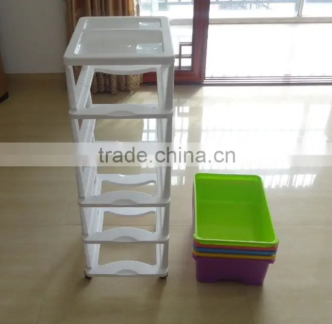 2016 hot selling new style colorful 3 tier detachable plastic storage drawer, locker, cabinet