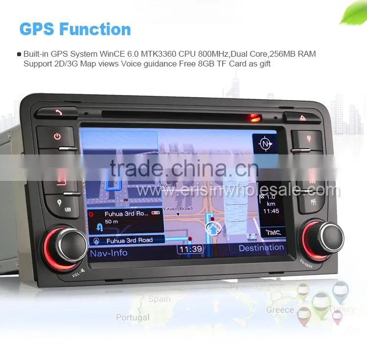 Erisin ES7047A 7 inch A3 MTK 2 Din Car Radio CD Player with GPS Bluetooth