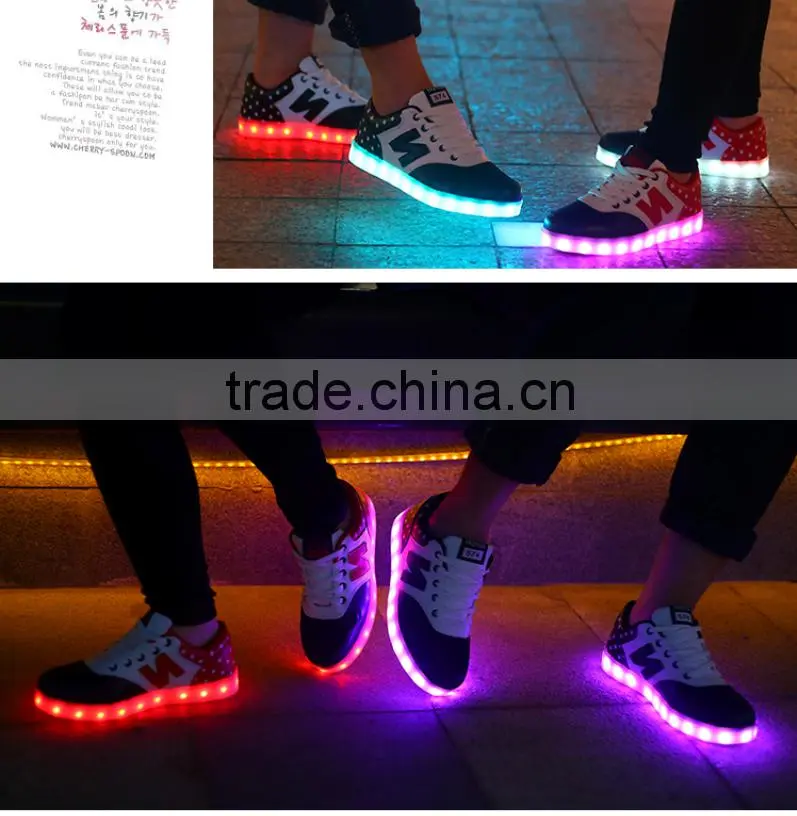 Factory supply adults LED light up casual Shoes, Factory price USB charge light LED shoes, High quality kids LED flashing shoes