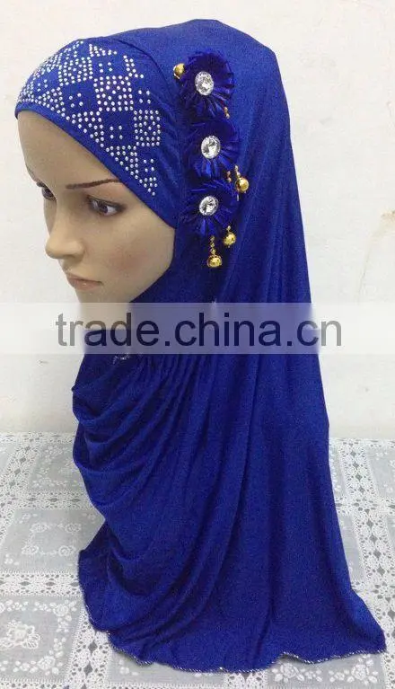 A578 New 3 flowers lady's muslim long one piece hijab