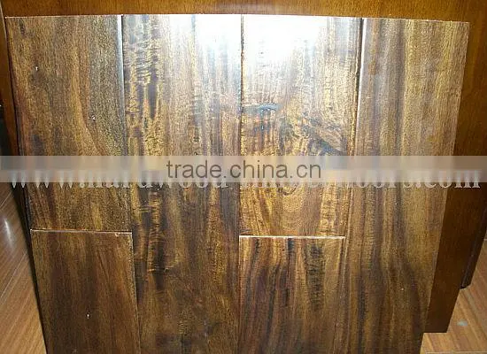 High quality handscraped solid acacia wood flooring