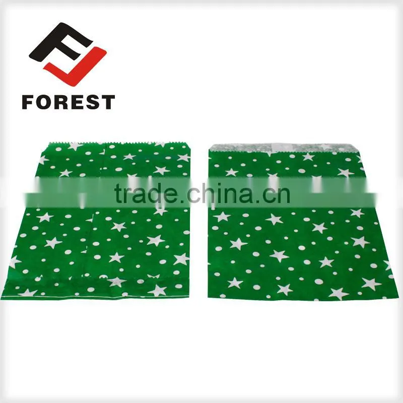 Custom christmas candy gift kraft food paper bag V bottom paper bag