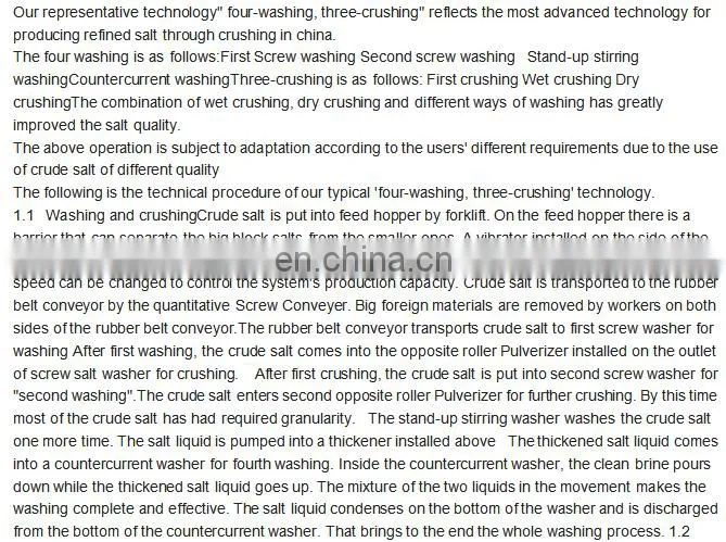 high quality salt production line plant machinery for sale