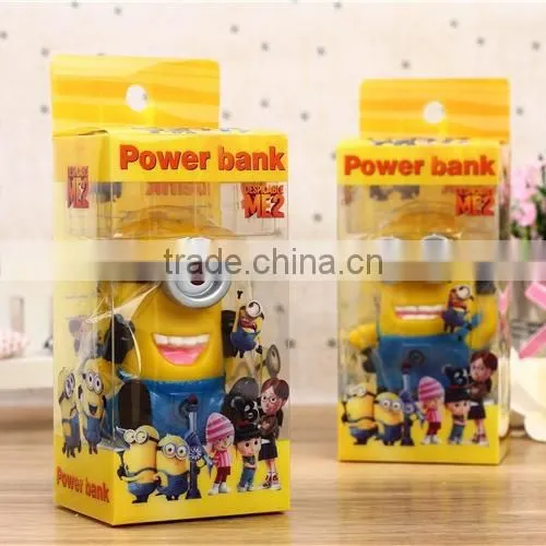 Cute cartoon 2600mAh phone power backup charger