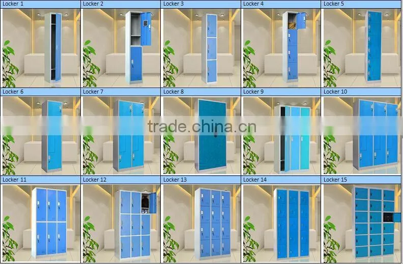 Durable Body L Shape Double Color Metal Workplace Lockers