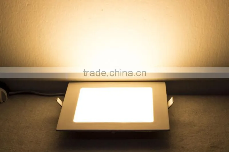 Square residential lights led panel 200mm 15W recessed downlight