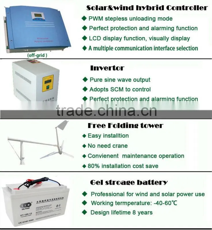 300w Small and Medium Vertical Axis Wind Turbine Generator