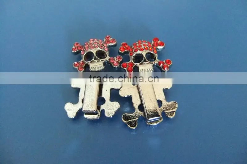 Compet Wholesale 10mm Rhinestone Slide Skulls for Bracelets & Pet Collars
