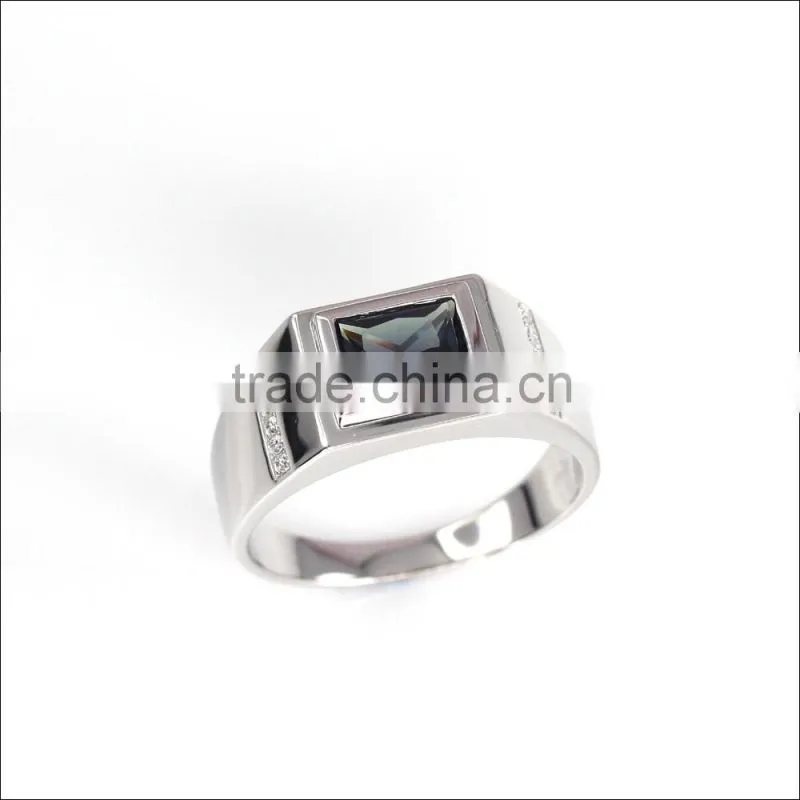 Fine 925 silver real gem stone man rings
